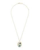 Rock Candy 18k Oval Mixed-stone Pendant Necklace, Raindrop