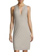 Henley Tank Dress, Gray