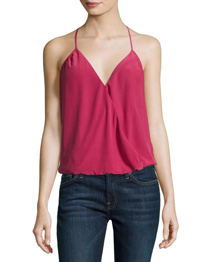Abriella Surplice Camisole Top, Red