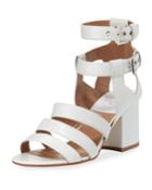 Rela Strappy Leather Block-heel