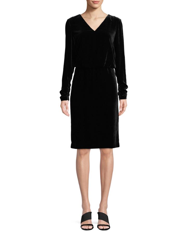 Josefina Velvet Dress W/ Chain Back