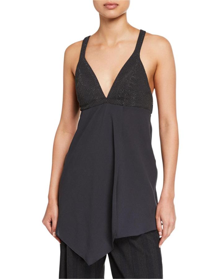 Silk Asymmetric Crossback Tank