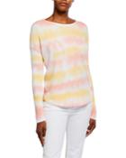 Tie-dye Ribbed Sleeve Pullover