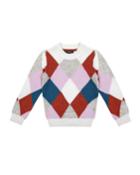 Meredith Multicolored Argyle Knit Sweater,
