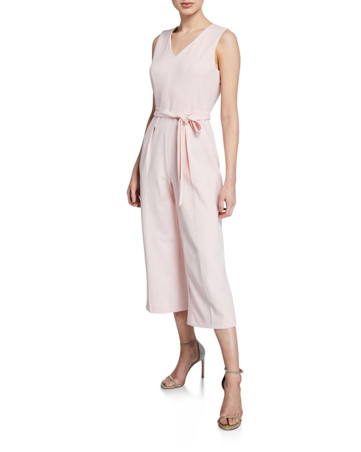 Wide-leg Cropped Jumpsuit W/