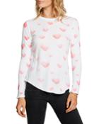 Thermal Long-sleeve Shirttail Crewneck Top
