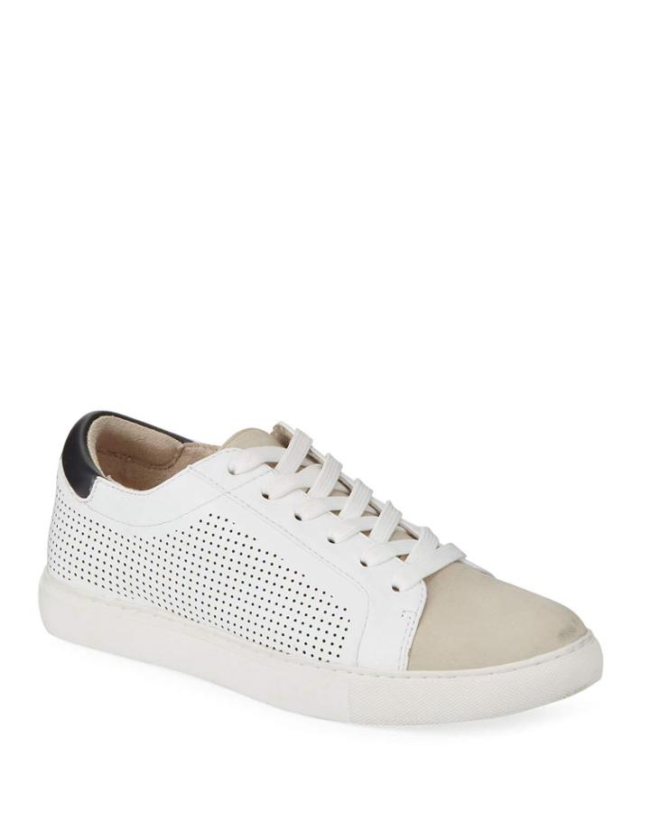 Kam Perforated Leather Low-top