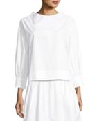 Jeudi Long-sleeve Poplin Blouse
