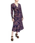 Odette Floral-print Long-sleeve Dress