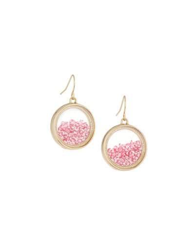 Fuchsia Round Shaker Earrings
