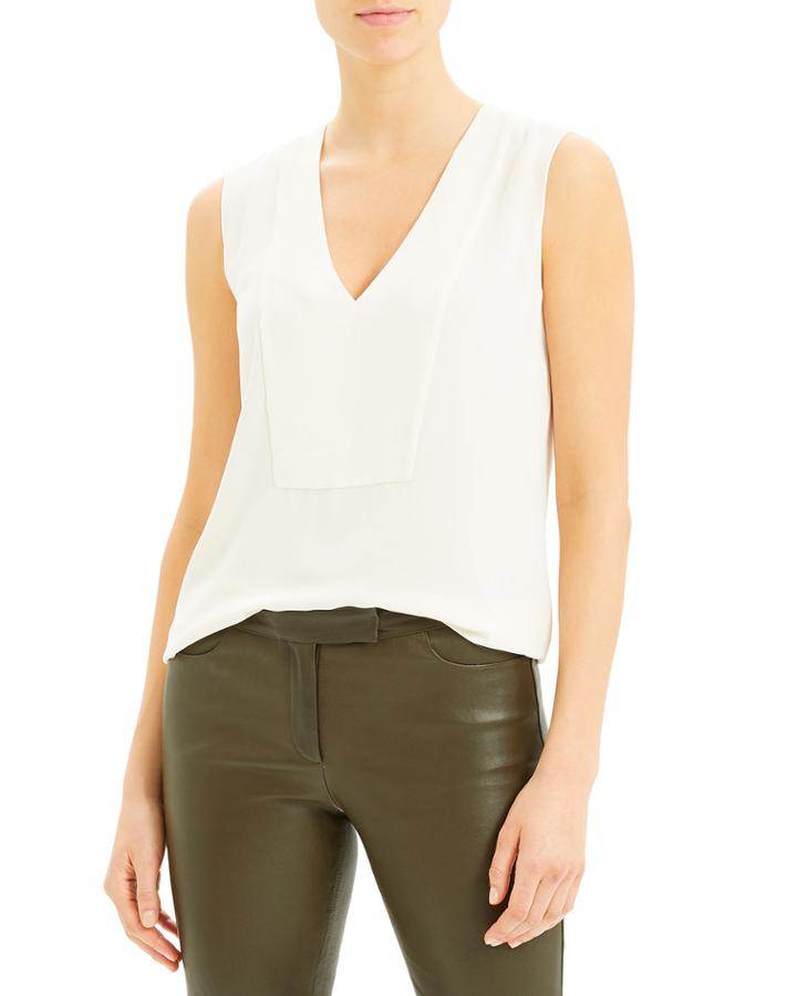 V Yoke Silk Georgette