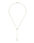14 Yellow Gold Bond Lariat Necklace With Bar