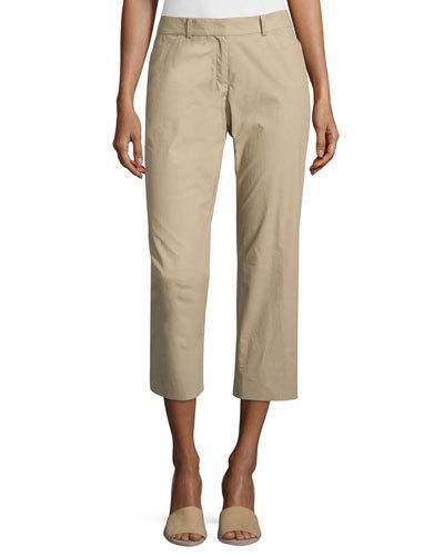 Straight-leg Crop Pants,