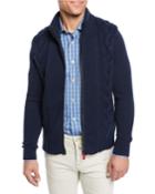 Men's Zip Cable Knit Cashmere