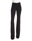 Flare-leg Wool-crepe Pants, Black