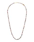 Long Tourmaline, Garnet & Pink Sapphire Necklace,