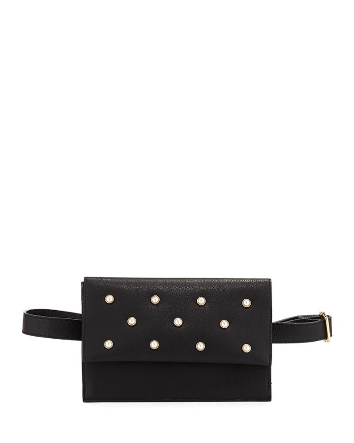 Pearlescent Faux-leather Belt Bag