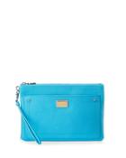 Saffiano Faux-leather Clutch Bag,