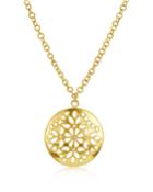 Large Shevanti Disc Pendant Necklace With Diamonds,