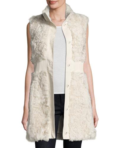 Lamb Leather-trim Vest