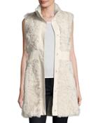 Lamb Leather-trim Vest