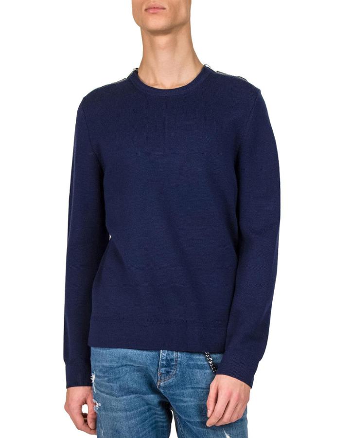 Men's Wool-blend Shoulder-zip