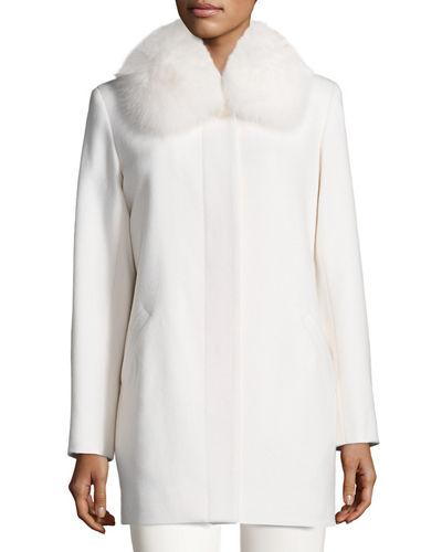 Ls Covered Placket Fur Colla