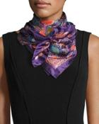 Foulard Floral-print Silk