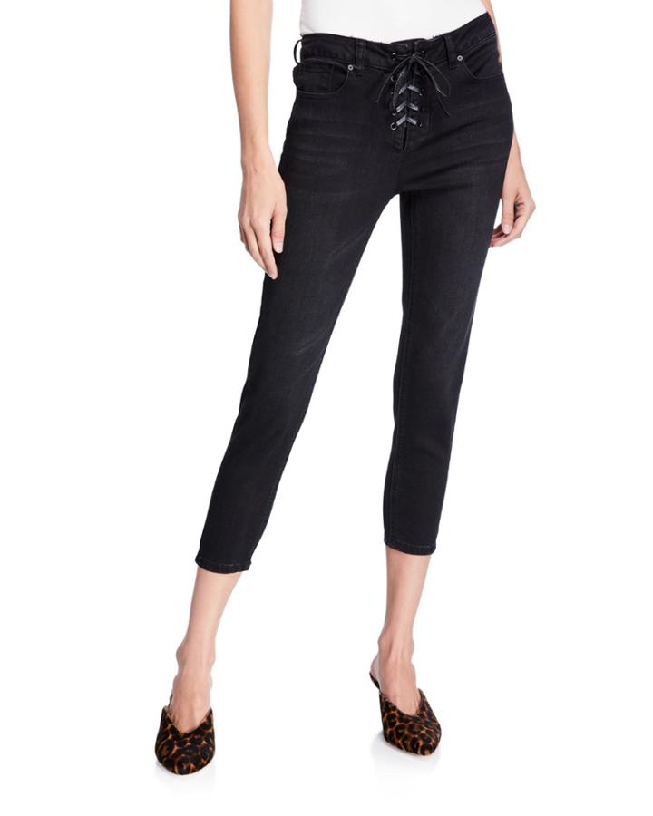 Hanna Lace-up Ankle Jeans