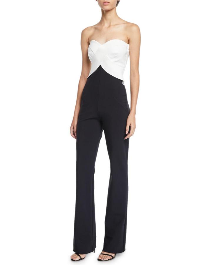 Bodily Strapless Two-tone Jumpsuit