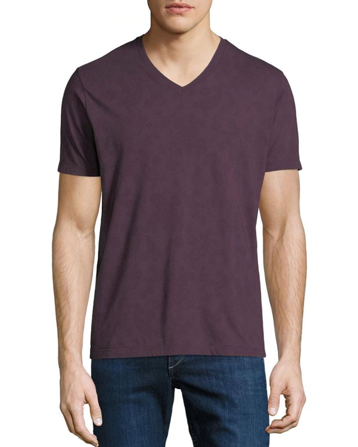 Men's Tonal Paisley V-neck T-shirt