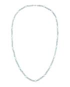 Long Akoya & Freshwater Pearl Necklace W/ Apatite