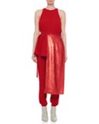 Triacetate Sequined Paneled Top