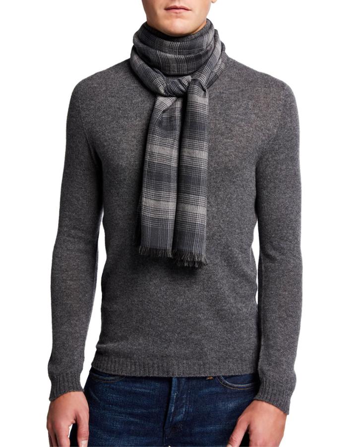Men's Plaid Cashmere