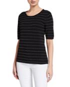 Short-sleeve Sweater W Contrast