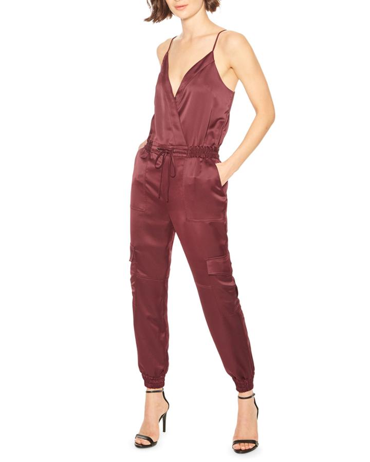 Khloe Satin Cargo Jumpsuit