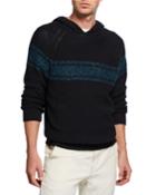 Men's Textured Stripe Pullover Hoodie
