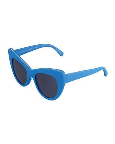 Cat-eye Plastic Sunglasses, Cobalt