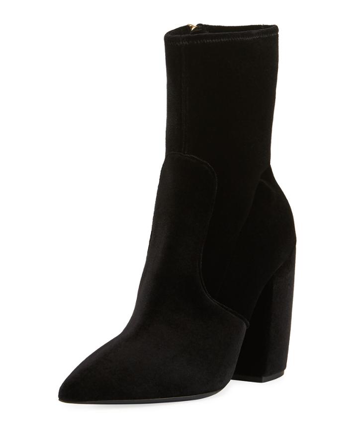 Stretch-velvet Zip