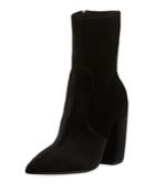 Stretch-velvet Zip
