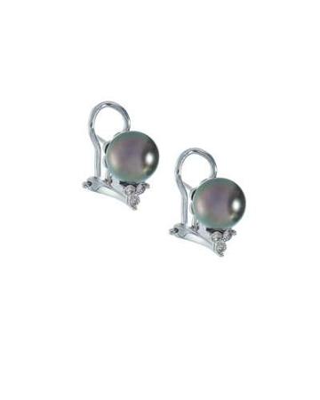 Three-point Diamond & Tahitian Pearl
