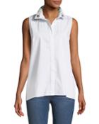 Wynne Floral-collar Tank Blouse
