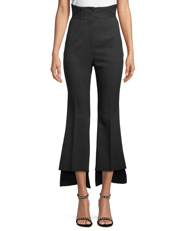 Simplistic High-waist High-low Pants