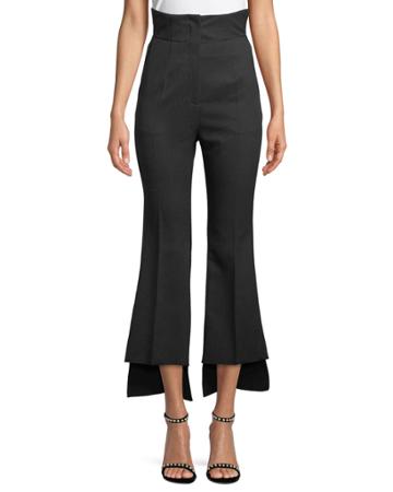 Simplistic High-waist High-low Pants