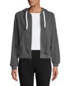 Reagan Rainbow-rhinestone Zip-front Hoodie
