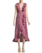 Stella Gingham-print Draped Ruffle