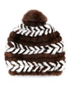 Mink Fur Beanie Hat