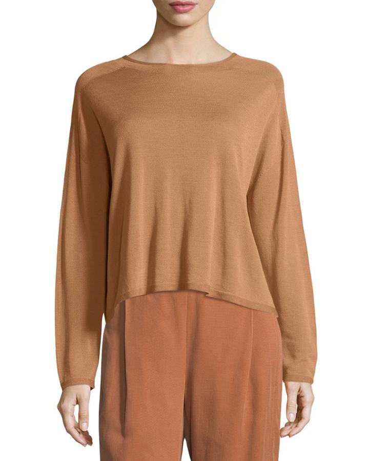 Seamless Sleek Funnel-neck Top