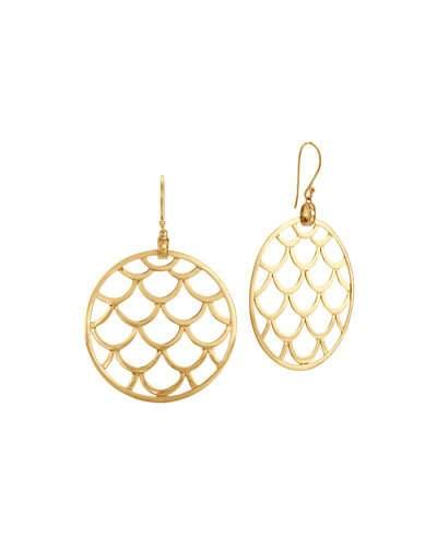 Naga 18k Round Drop Earrings