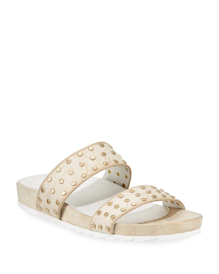 Erika Dome-studded Leather